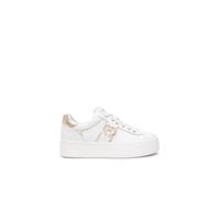 Nero Giardini E513022D Skipper Bianco Sneakers Sportive per Donna in Pelle Zeppa Bassa (Taglia 36)