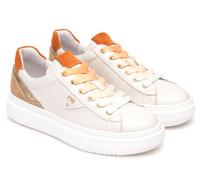 NERO GIARDINI E513041D 713 SNEAKERS SCARPE DONNA LACCI STRINGHE PELLE OSSO