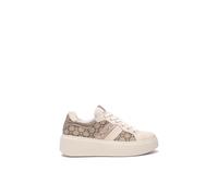 Nero Giardini E513080D Dollarino Beige Sneakers Sportive per Donna in Pelle Zeppa Bassa (Taglia 37)