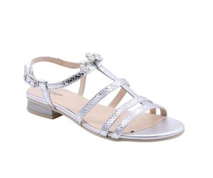 Nero Giardini E513270D Sandali Donna in Pelle - Argento 38 EU