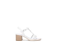 Nero Giardini E513433D Sandali Donna in Pelle E Materiale Tecnico - Bianco 35 EU