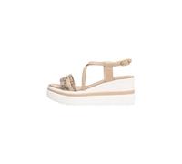 Nero Giardini E513512D Sandali Donna in Pelle E Materiale Tecnico - Ecru 35 EU