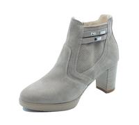 Nero Giardini E615081D Velour Creta Tronchetti Eleganti per Donna in Nabuk con Tacco Alto e Lampo