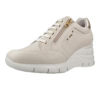 NeroGiardini E615221D Velvet Col. Milk Sneakers per Donna in pelle con zeppa