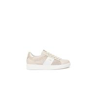 NERO GIARDINI E615250D 710 SNEAKERS SCARPE DONNA LACCI STRINGHE PELLE MILK