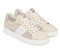 NERO GIARDINI E615250D 710 SNEAKERS SCARPE DONNA LACCI STRINGHE PELLE MILK