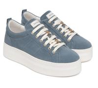 NERO GIARDINI E615310D 203 SNEAKERS SCARPE DONNA LACCI STRINGHE VELOUR AVIO