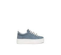 NERO GIARDINI E615310D 203 SNEAKERS SCARPE DONNA LACCI STRINGHE VELOUR AVIO