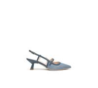 Nero Giardini E615471D Slingback Donna in Pelle E Tessuto