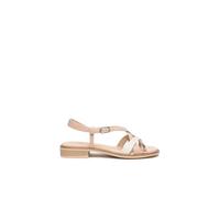 Nero Giardini E615890D sandalo basso in pelle cuoio e platino