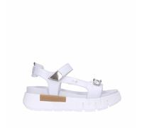Nero Giardini E410707D Sandali Donna in Pelle E Materiale Tecnico - Bianco 37 EU