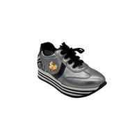 Nero Giardini I127021F Sneakers Kids da Bambina in Pelle - Acciaio 30 EU