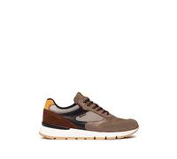 Nero Giardini I202512U Sneakers Uomo in Camoscio, Pelle E Tela - Fango 42 EU