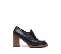 NEROGIARDINI Mocassino in pelle con tacco alto 37 Nero NERO