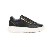 Nero Giardini I411600D-100 Scarpe Sportive Stringate In Vera Pelle Nera