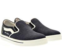 NERO GIARDINI P734130M TEEN scarpe donna bambina sneakers tessuto slip on blu
