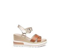 Nero Giardini Sandali in Pelle Donna Estate E218737D 329 con Zeppa Cognac (37)