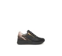 Nero Giardini Scarpe in Pelle con Zip Donna Inverno I411510D 100 Sneakers Nero (37)