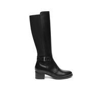 NERO GIARDINI SCARPE STIVALI DONNA INVERNO I617900D 100 IN PELLE E TESSUTO NERO