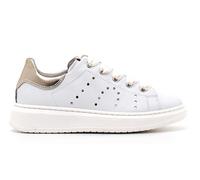NERO GIARDINI TEENS E031552F scarpe donna sneakers pelle zeppa stringhe glitter