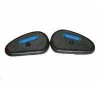 Nero Gomma Benzina Serbatoio Ginocchio Pad Set Per Norton ES2 16H Singles Coppia