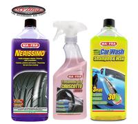 Nero Gomme MAFRA NERISSIMO Trattamento Cruscotti 3 in 1 CAR WASH Shampoo & Cera