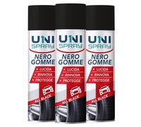 Nero gomme Spray 500 ml | lucidante Pneumatici, Effetto Bagnato duraturo - 3pz.