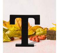 Nero Grande Lettere di Legno Segni Ampersands Grande Nero Lettere Iniziali 8cm