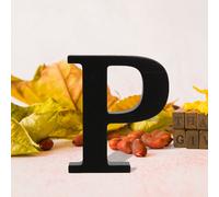 Nero Grande Lettere di Legno Segni Ampersands Grande Nero Lettere Iniziali 8cm