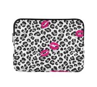 Nero Grigio Leopardo Macchie Bianco Custodia Per Computer Portatile Custodie Per Computer Portatile Copertura Del Dispositivo Elettronico Grande