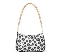 Nero Grigio Leopardo Macchie Pochette Bianche Borse Da Donna Floreale Borse A Spalla Partito Elegante Borsa Hobo Chiusura A Cerniera Cinghia Catena