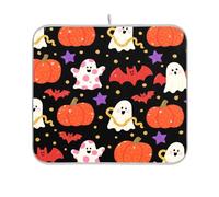 Nero Halloween zucca scolapiatti stuoia scolapiatti stuoie per cucina bancone scolapiatti stuoie assorbente cucina mat 16 x 18
