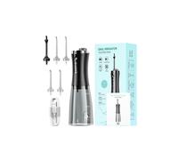 (Nero) Idropulsore con telecamera per Tee Visual Flosser, igiene orale, idropulsore IPX7 impermeabile