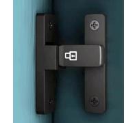 (Nero incandescente) Granario Glow Bolt 90 gradi - Serratura di sicurezza scorrevole del granaio del blocco di sicurezza adatto per fienili, giardini, bagni, finestre, garage