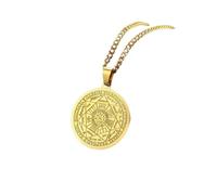 Nero inciso Il Sigillo dei Sette arcangeli Ciondoli per Uomo Collane con amuleto Rotondo in Acciaio Inossidabile con 24quot; Catena Practical Treatment