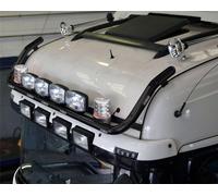 Nero Inox Barra Tettuccio + LED Punti + Trasparente Beacon Per MAN tgl tgm Alta