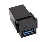 (Nero) Inserti jack USB 30 Keystone per collegare apparecchiature con porta USB Adattatore da USB a