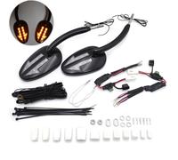 Nero Integrato Freccia LED Segnale Specchio Per Harley Strada Glide Tri Ultra