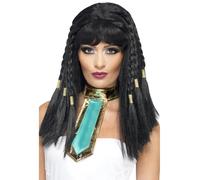 Nero Intrecciato Cleopatra Parrucca Adulto Donna Smiffys Accessorio per Costume
