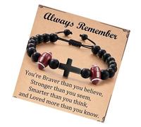 Nero Intrecciato Corda Di Legno Crocifisso Charmalm Bracciale Per Gli Uomini Attivi Legno Naturale Perline Sport Temi Gioielli Regalo Produttore Crocifisso di Legno Braccialetto, Taglia unica, come