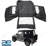 Nero Jeans Morbido Top con Trasparente Windows Per Mahindra Thar Roxor