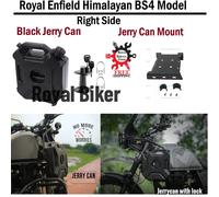 Nero "Jerry Can With Right Side Mount" adatto per Royal Enfield Himalayan 411...
