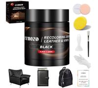 Nero Kit Riparazione Pelle,Ripara Pelle Divano Graffio,Smacchiatore Sedili Auto,Stucco per Pelle Rinnova Volante in Pelle,Tintura per Pelle Scarpe,Giacca,Sofa,Sedili Auto