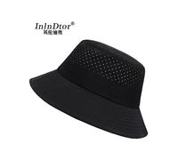 (nero-L54-58)InlnDtor Cappello da pescatore con grande circonferenza per la primavera e l'estate, protezione UV