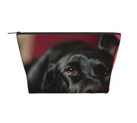 Nero Labrador Retriever Animali Bokeh Cani neri, Borsa da toilette Borsa per trucco Borsa per cosmetici Borsa da toilette da viaggio portatile