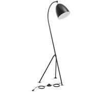 Nero Lampada ad arco - Paralume in metallo - 40 W - Altezza 125 cm | Uniprodo