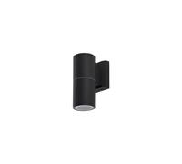 Nero Lampada da Parete Treasa Alluminio Vetro IP54 Moderno Up Down Luci Cortile