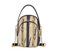Nero Lavanda Oro A Righe Alla Moda Piccola Borsa a Tracolla Con Multi Tasche Borsa a Mano per Le Donne Per La Festa D