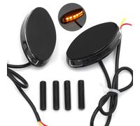 Nero LED Specchio Blocco Spento Piastra Per 05-08 Kawasaki Ninja ZX6R 636/04-10