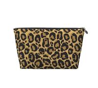 Nero Leopardo Giallo, Borsa da toilette Borsa per trucco Borsa per cosmetici Borsa da toilette da viaggio portatile